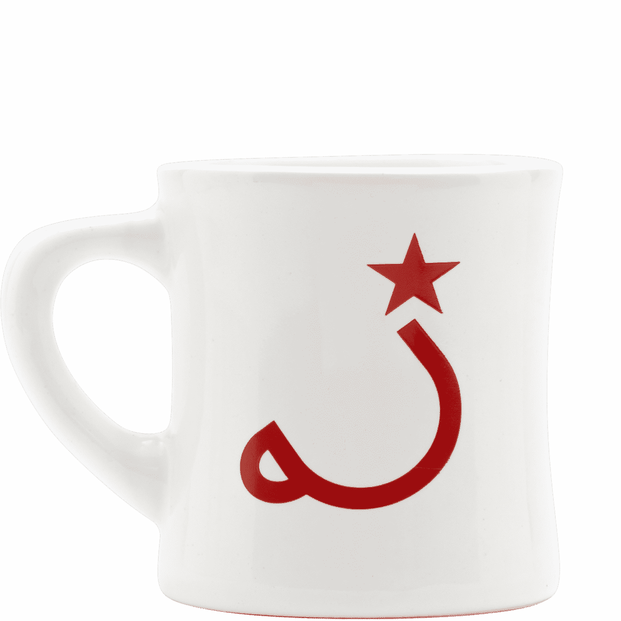 white diner mug with ritual logo
