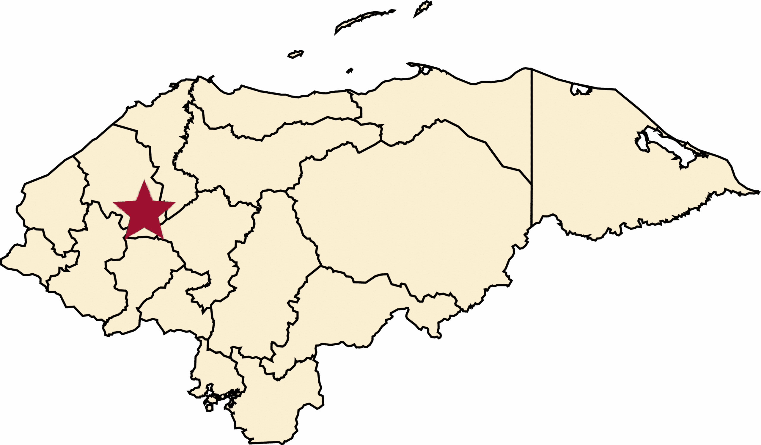 map of honduras