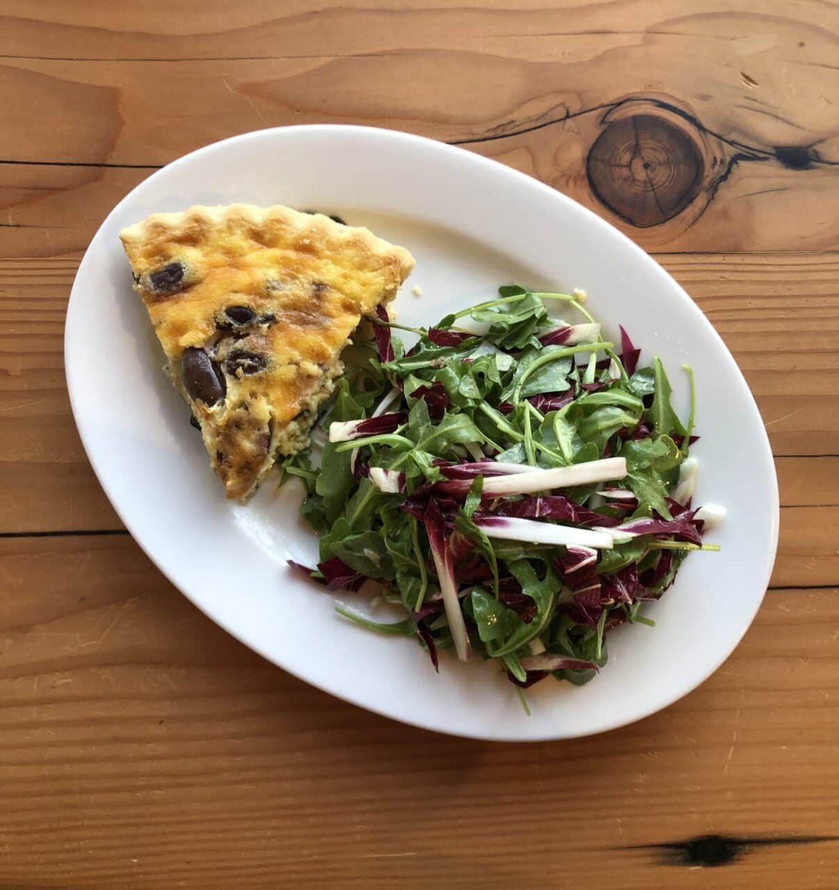 Frittata and salad