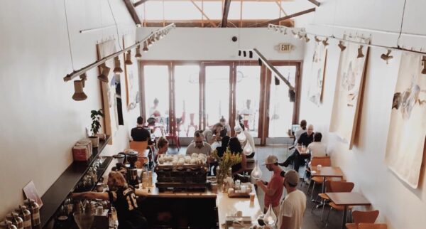 overhead shot at Bru, Los Angeles