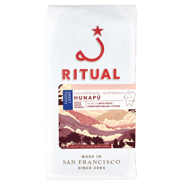 Ritual 12oz espresso bag of Sweet Tooth Hunap&uacute;