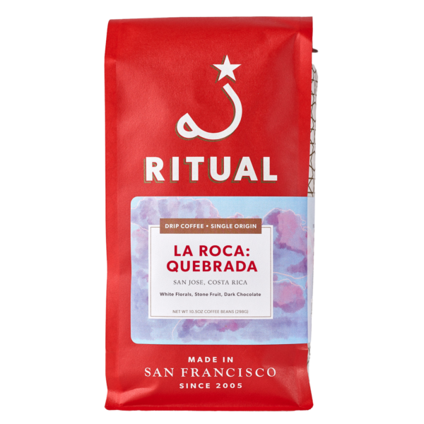 Red bag of La Roca: Quebrada drip coffee