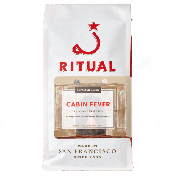 12oz bag of Cabin Fever seasonal espresso