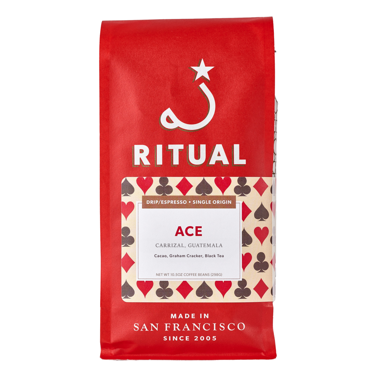 red 10.5oz bag of ACE carrizal